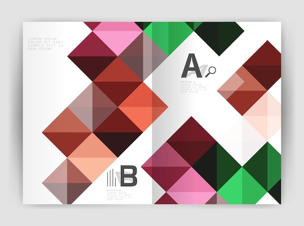 vector square leaflet business a4 print template vector template background for print workflow layout diagram number options or web design banner