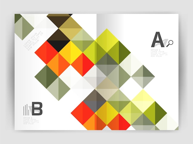 vector square leaflet business a4 print template vector template background for print workflow layout diagram number options or web design banner
