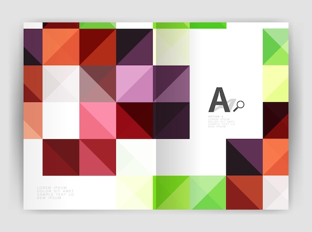 vector square leaflet business a4 print template vector template background for print workflow layout diagram number options or web design banner