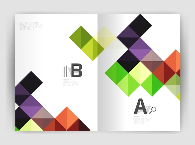 vector square leaflet business a4 print template vector template background for print workflow layout diagram number options or web design banner