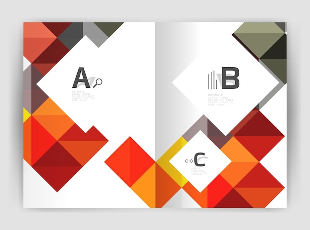 vector square leaflet business a4 print template vector template background for print workflow layout diagram number options or web design banner