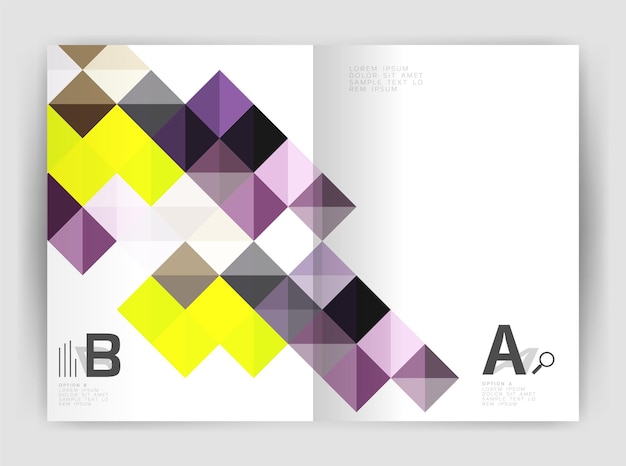 vector square minimalistic abstract background print template business brochure a4 vector template background for print workflow layout diagram number options or web design banner