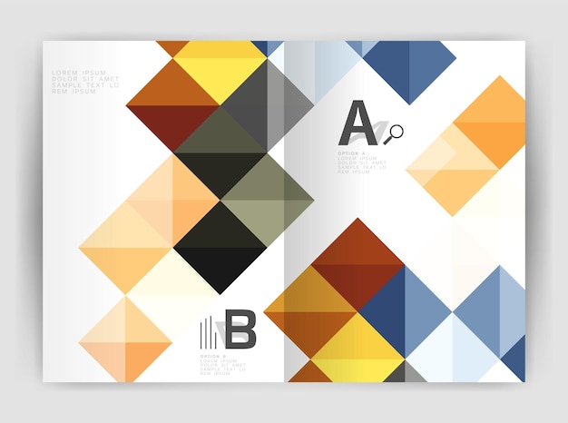 vector square minimalistic abstract background print template business brochure a4 vector template background for print workflow layout diagram number options or web design banner