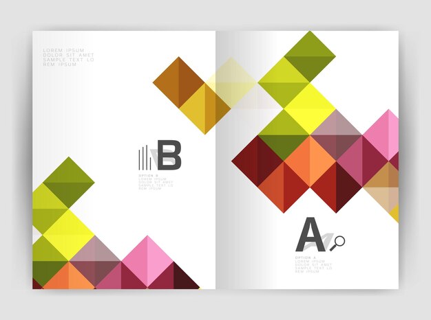 vector square minimalistic abstract background print template business brochure a4 vector template background for print workflow layout diagram number options or web design banner