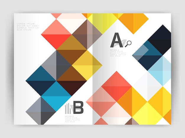 vector square minimalistic abstract background print template business brochure a4 vector template background for print workflow layout diagram number options or web design banner
