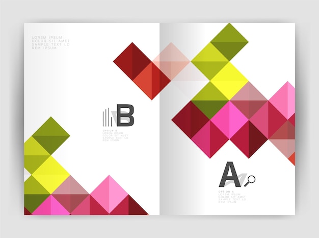 vector square minimalistic abstract background print template business brochure a4 vector template background for print workflow layout diagram number options or web design banner