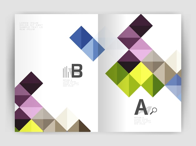 vector square minimalistic abstract background print template business brochure a4 vector template background for print workflow layout diagram number options or web design banner