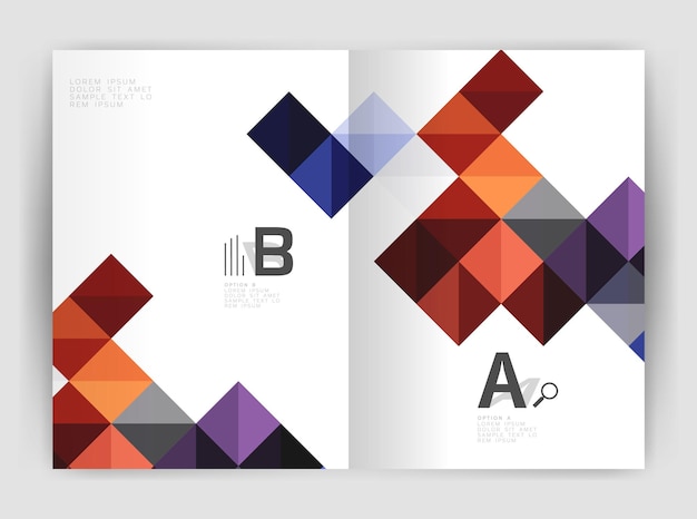 vector square minimalistic abstract background print template business brochure a4 vector template background for print workflow layout diagram number options or web design banner