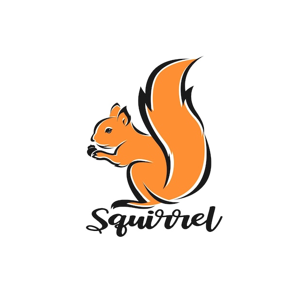 Vector of squirrel design on white background Easy editable layered vector illustration Wild Animals