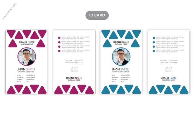 Vector vector staff identity id card