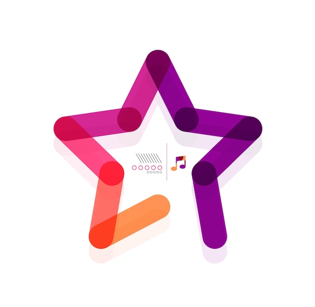 Vector star abstract geometric shape concept