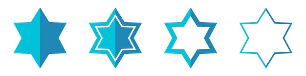 Vettore vector star of david isolato simbolo di religione