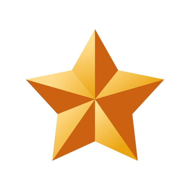 Vector star shape vector in flat design