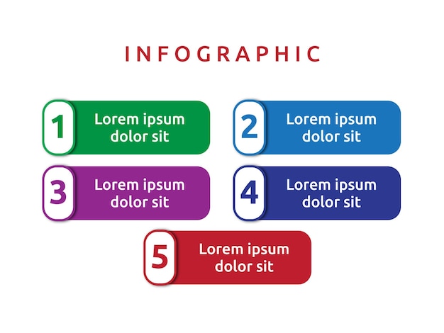 vector steps infographic business template element