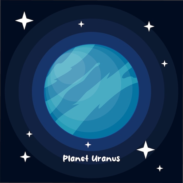 vector sticker sjabloon met planeet neptune geïsoleerd