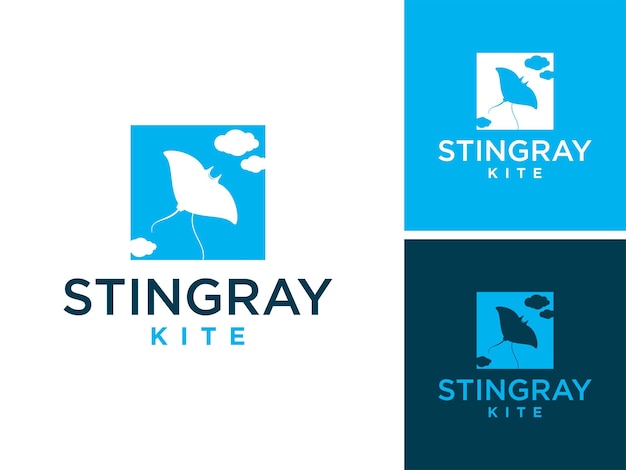 Vector stingray kite sky outdoor logo