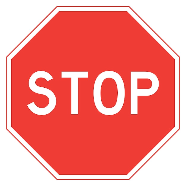 vector stop traffic sign