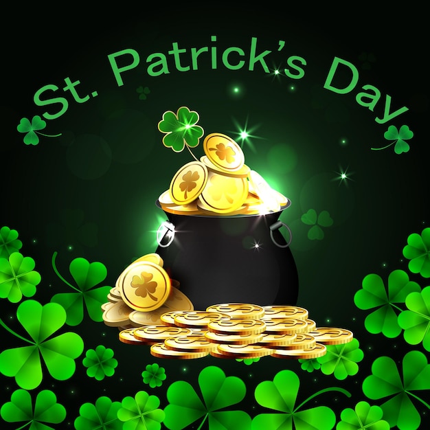 ベクター stpatrick'sday SVG EPS Instgram Post Happy st patrick's day バナー