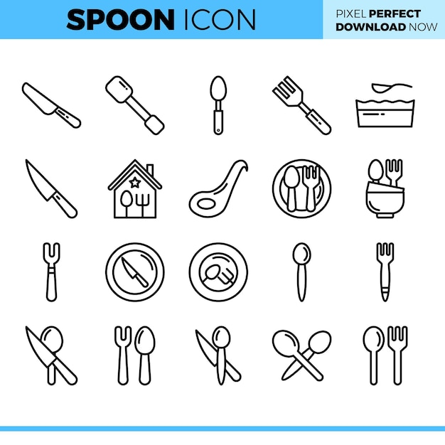 Vector Straw icon set