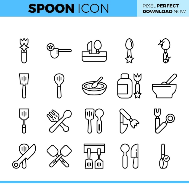 Vector Straw icon set