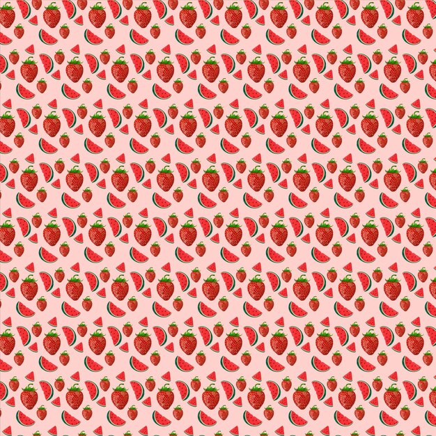 Vector vector strawberry seamless pattern