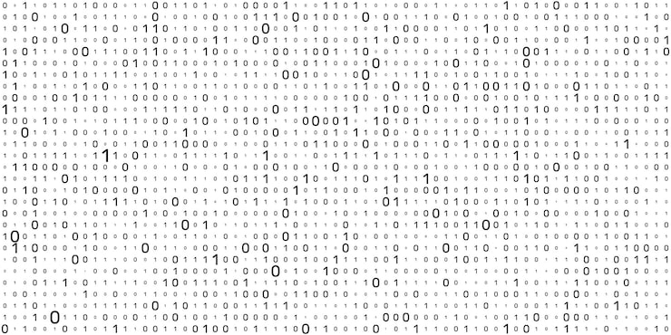 Vector vector streaming binary code background matrix background with numbers 10 coding or hacking concept vector illustration
