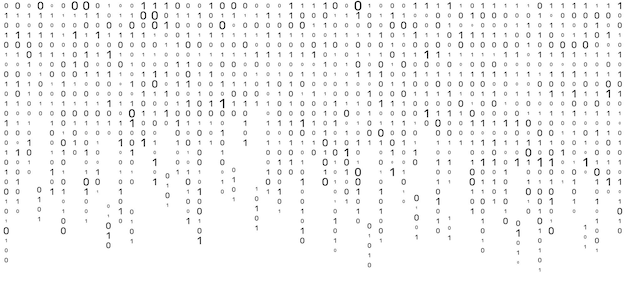 Vector streaming binary code background Matrix background with numbers 10 Coding or hacking concept