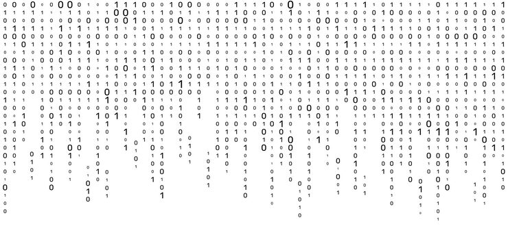 Vector vector streaming binary code background matrix background with numbers 10 coding or hacking concept