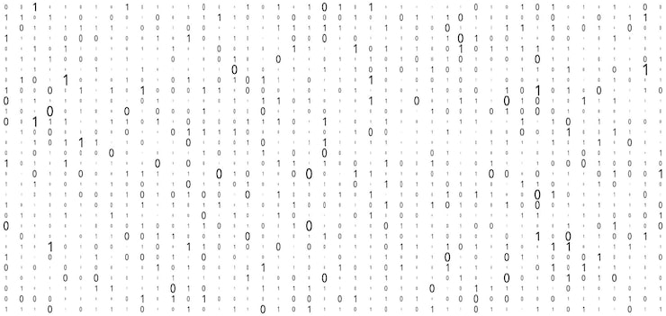 Vector vector streaming binary code background matrix background with numbers 10 coding or hacking concept