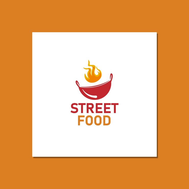 Premium Vector | Vector street food logo design