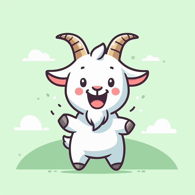 ベクター・スタイル・スマイル・ゴート (Vector-Style Smile Goat)