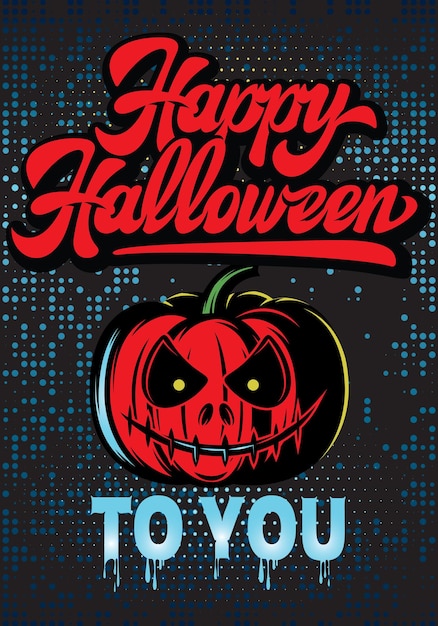 Vector stylish color party poster for halloween