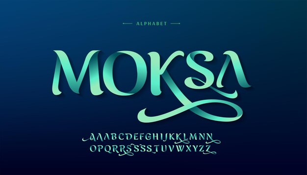 Vector vector of stylized modern font and alphabet 3d vector font