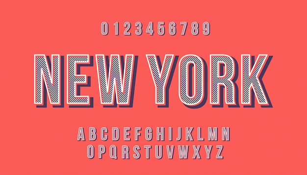 Premium Vector  Vector of stylized modern font and alphabet