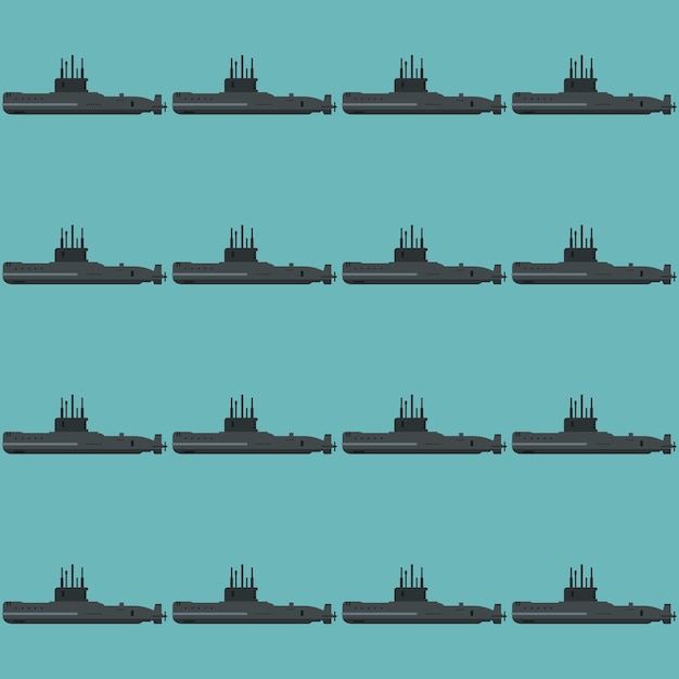 Vector vector submarine pattern