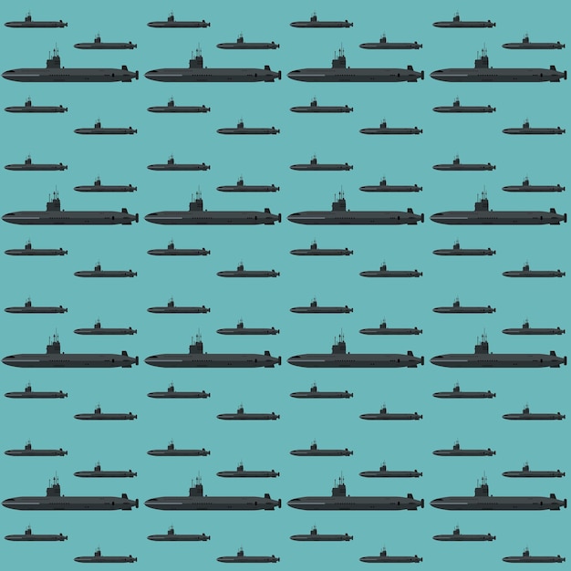 Vector vector submarine pattern