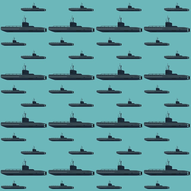 Vector vector submarine pattern