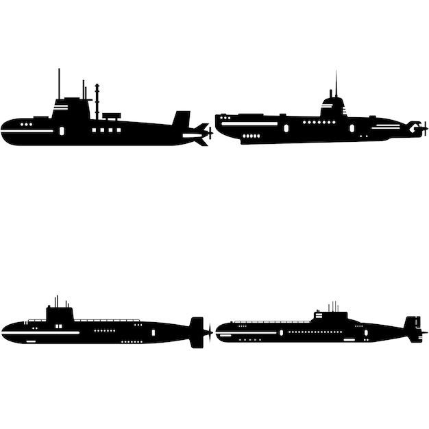 vector submarine Silhouette 5