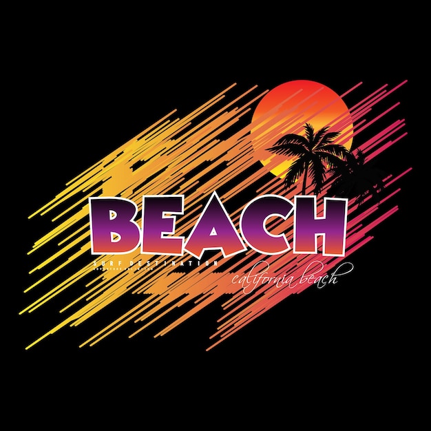 vector summer california beach design