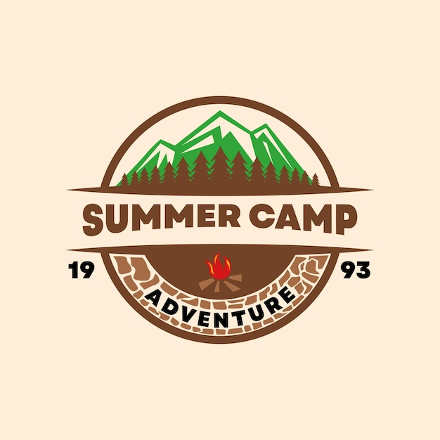 Vector vector for summer camp adventure