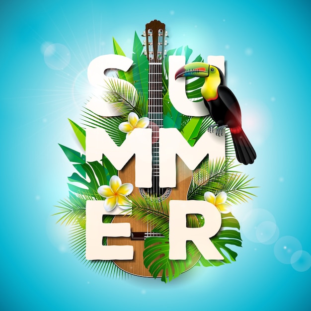 Vector summer holiday typographic illustration