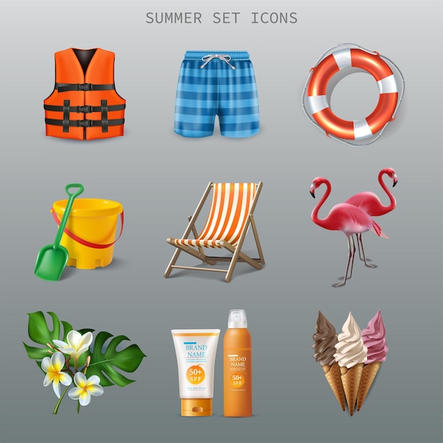 Vector summer icons