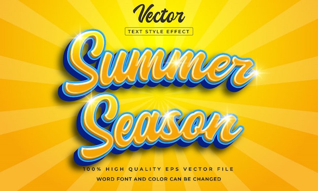 Vector summer season text effect