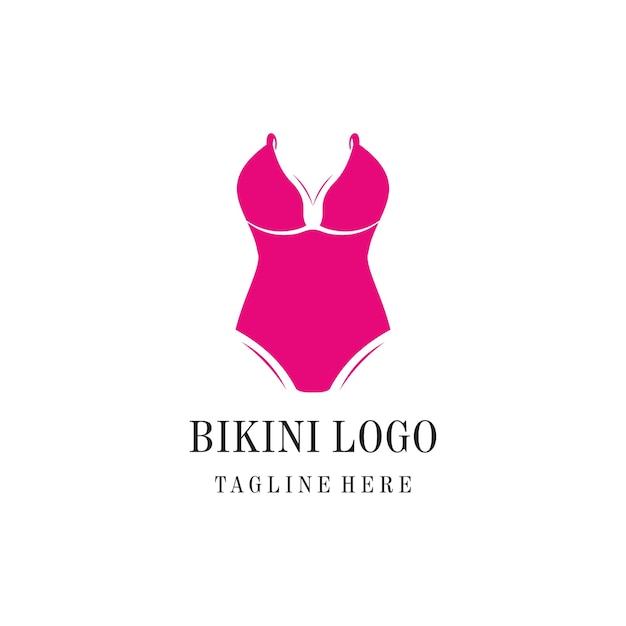 Vector vector summer sexy women's clothing bikini logo icon symbol premium vector