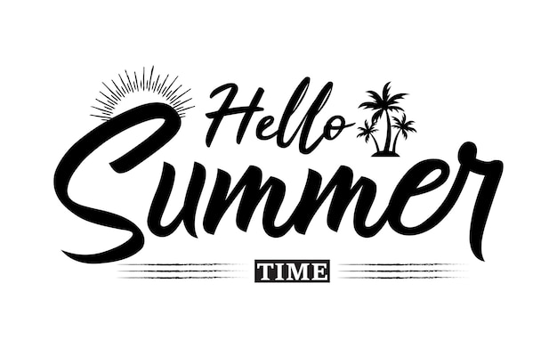 Vector vector summer time font hand written calligraphy