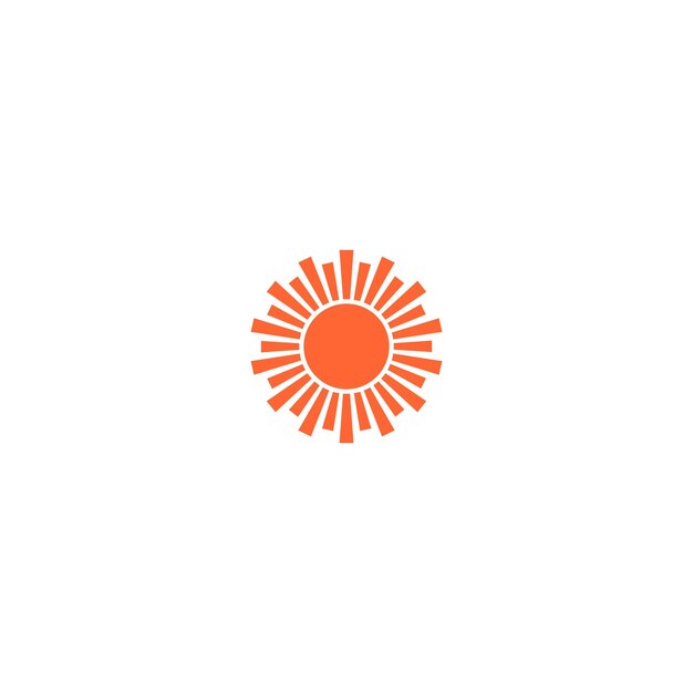 Premium Vector | Vector sun element orange color concept