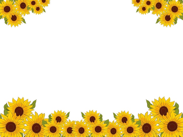 Vector vector sun flower frames