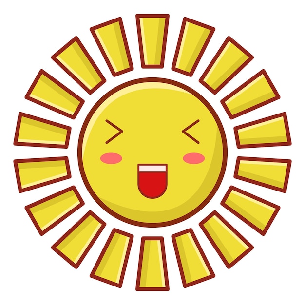 ベクトル太陽手描きの感情