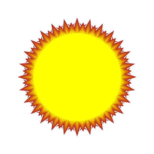 Векторная иллюстрация солнца Круглая форма с пространством для текста