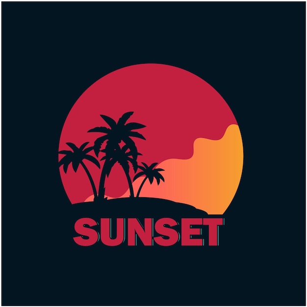 Вектор солнечного логотипа градиент минималистский стиль дизайна